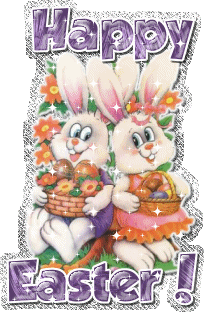 Happy Easter With Bunnies