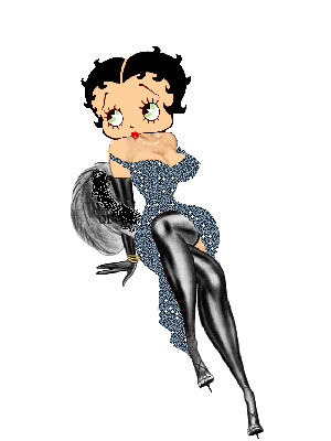 Betty In Glittered Black Dress