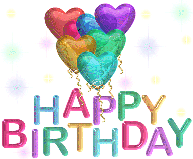 Birthday Graphic – Colourful Hearts