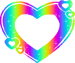 rainbow glitter hearts