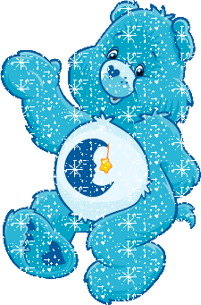 Blue Glittering Pic Of Care Bear