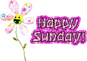 Happy Sunday Flower Glitter