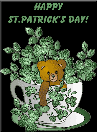 Happy St Patricks Day Teddy Cup Shamrocks