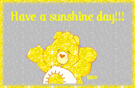 Have A Sunshine Day Teddy Bear Glitter