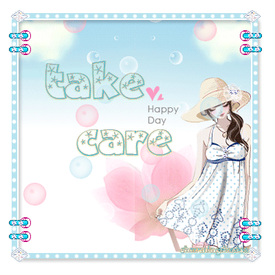 Take Care Happy Day Girl Graphic